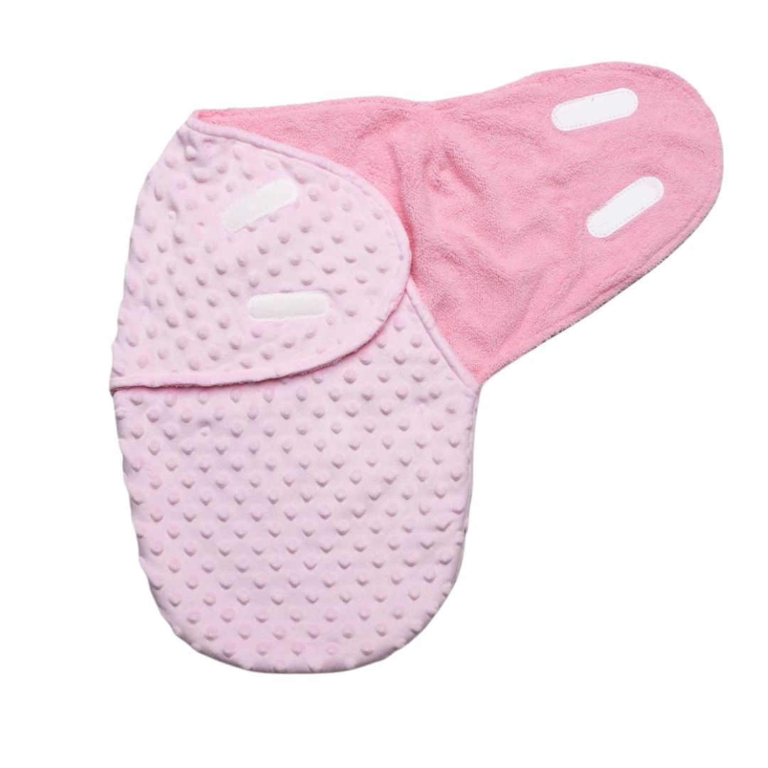 Pink swaddle with textured surface