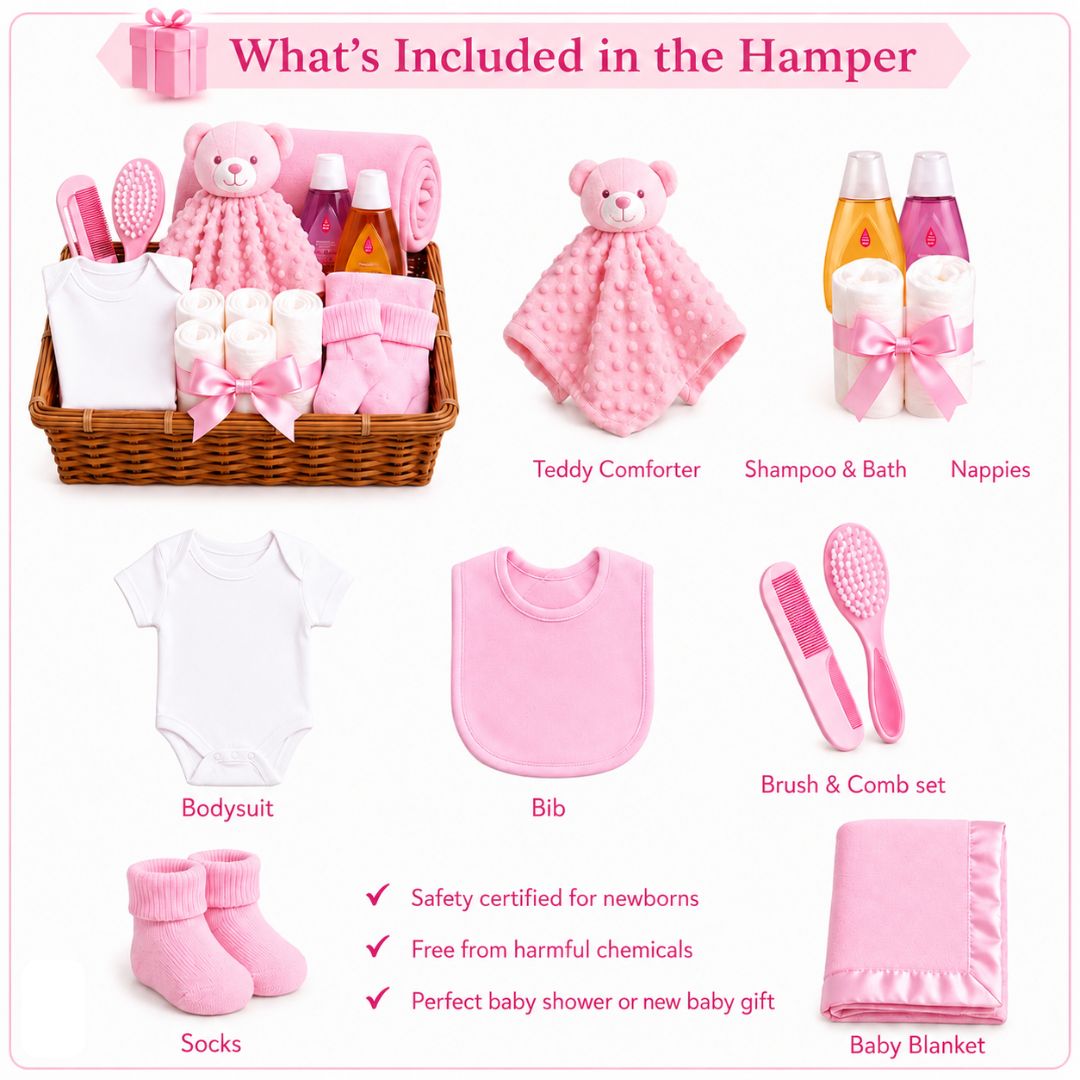 Newborn Baby Girl Hamper Gift Set
