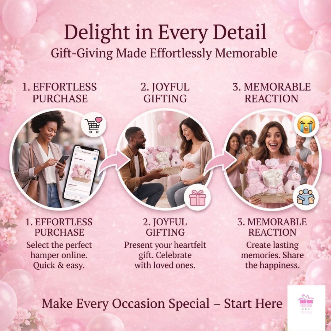 baby girl gift hamper as newborn baby gift for baby shower or new arrival