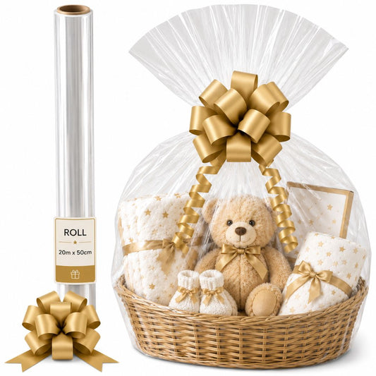 Clear Cellophane Wrap Roll For Hampers