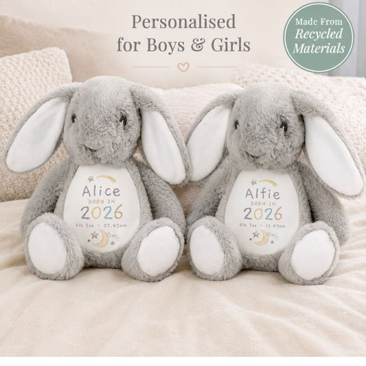 Personalised Born In Bunny Keepsake Gift