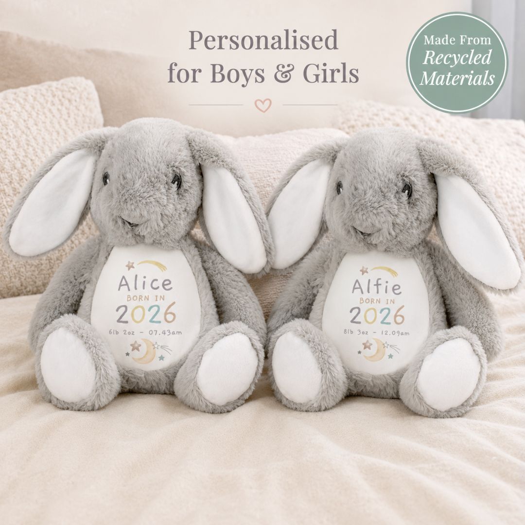 Personalised Big Brother & Little Brother Bunny Keepsake Gift