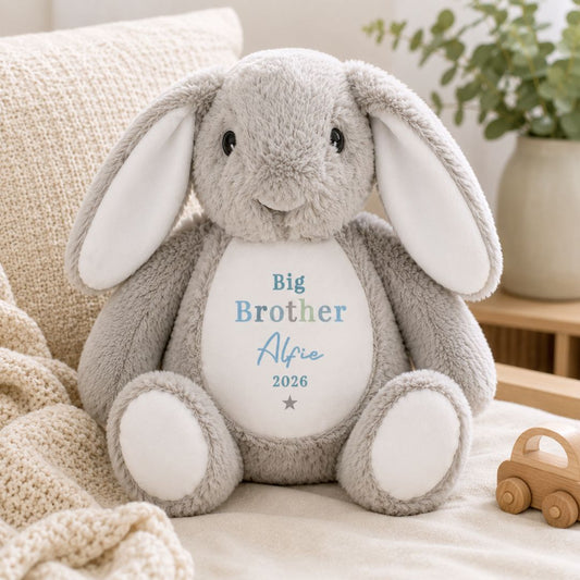 Personalised Big Brother & Little Brother Bunny Keepsake Gift