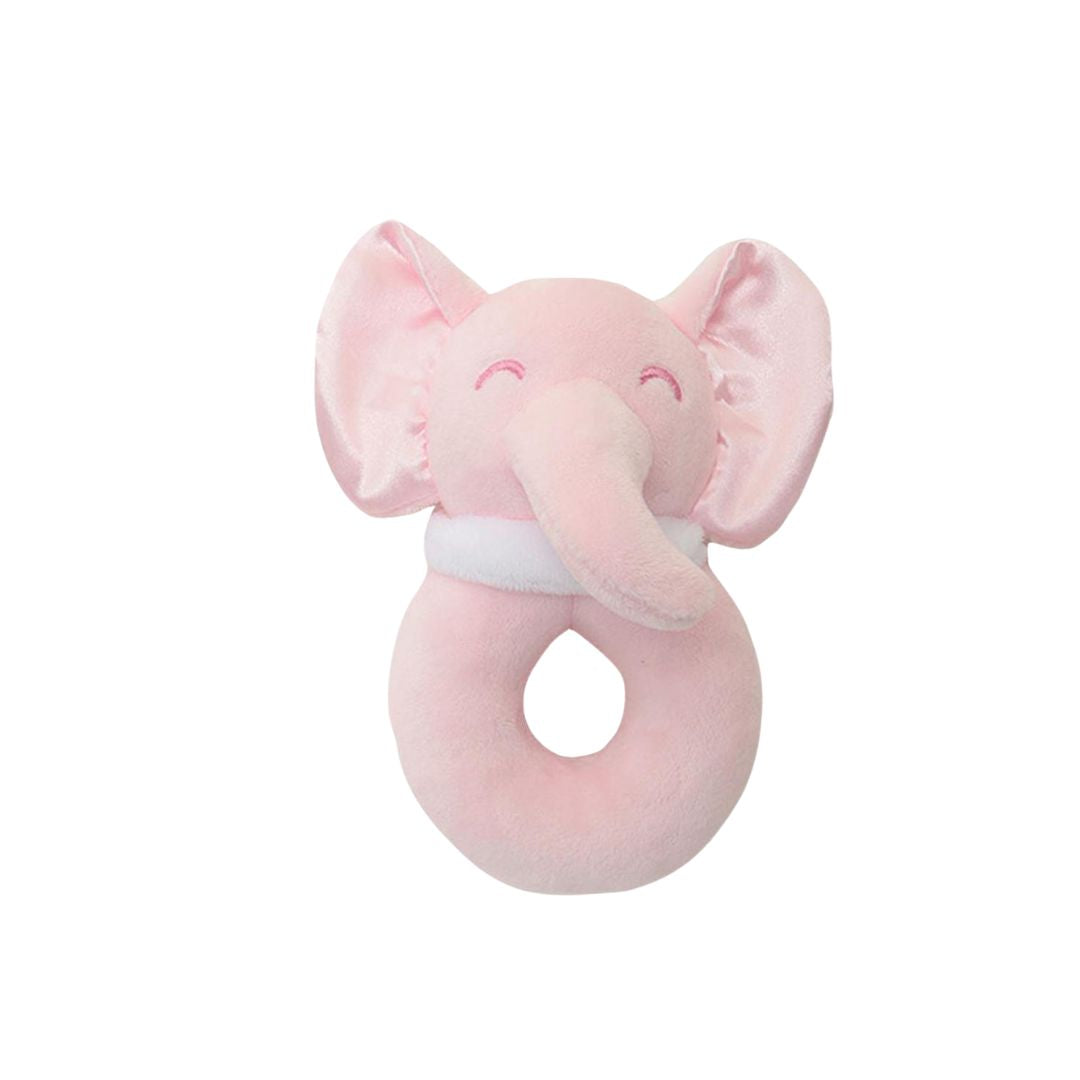 Pink elephant-shaped rattle