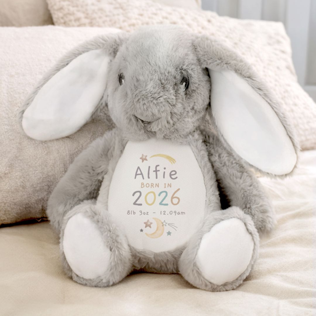 Personalised Born In Bunny Keepsake Gift