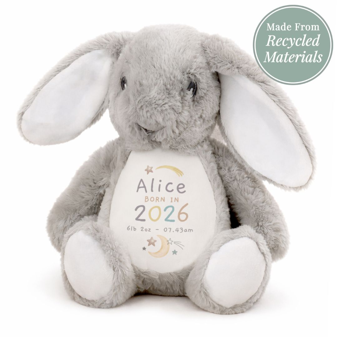 Personalised Born In Bunny Keepsake Gift