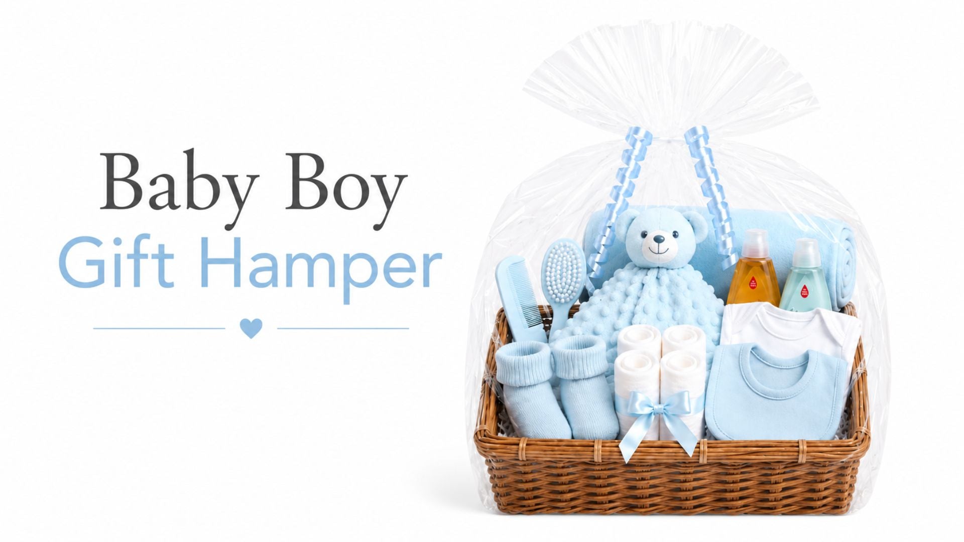 Newborn Baby Boy Gift Hamper Basket