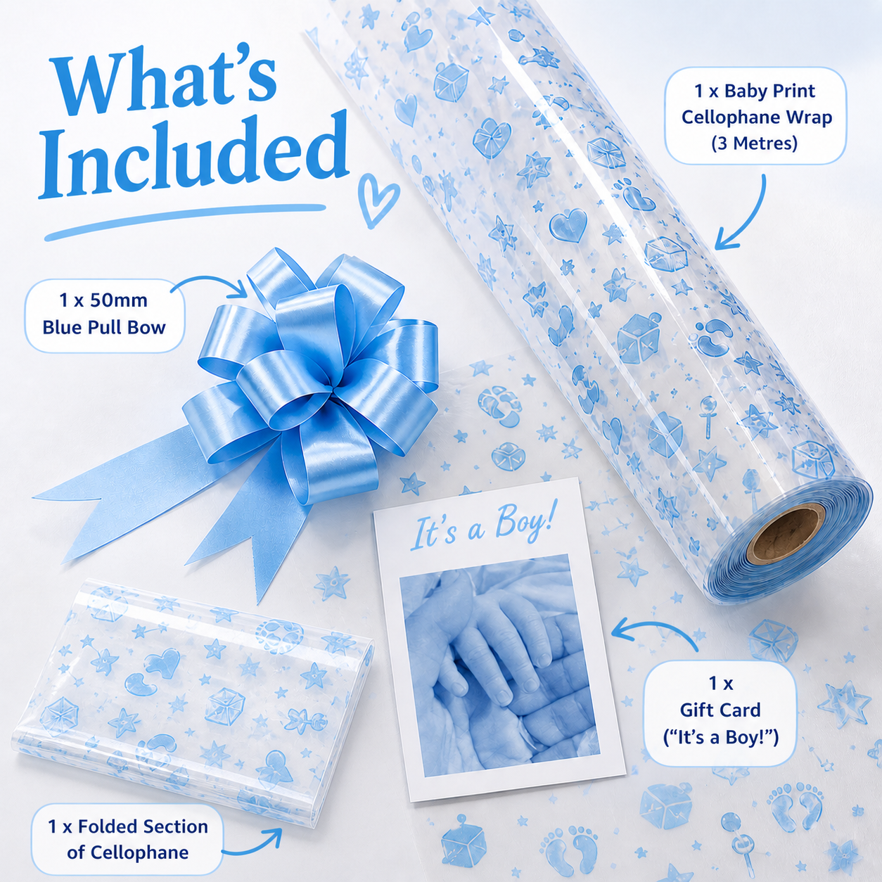 Baby print cellophane 
