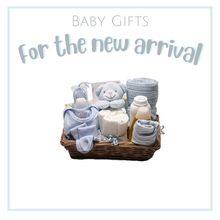 Newborn Gift Basket Hamper Boy Blue. Newborn Baby Boy Hamper Basket. Gift Includes New-born Essentials Baby Clothes, Plush Blue Teddy Comforter Blanket